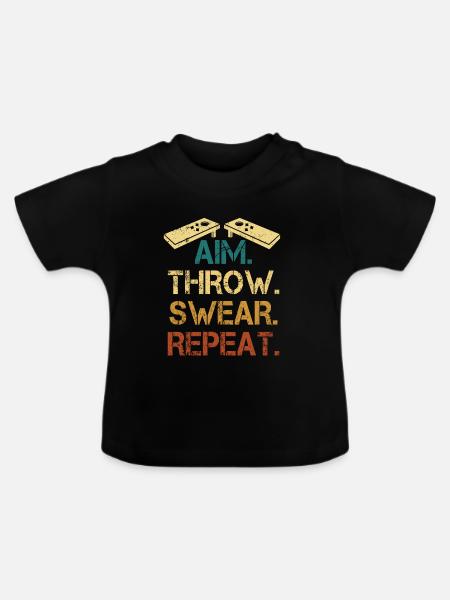 Aim Throw Wear Repeat Tee - Baby Bio-T-Shirt mit Rundhals - Schwarz