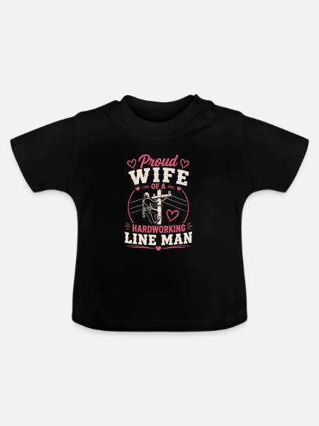 Strom Arbeiter Ehefrau Elektriker Technik - Baby Bio-T-Shirt mit Rundhals - Schwarz