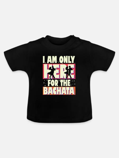 Bachata Tänzer - Baby Bio-T-Shirt mit Rundhals - Schwarz