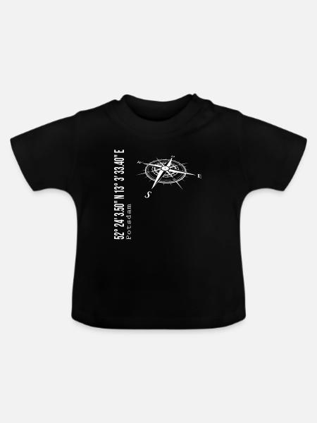 Potsdam - Baby Bio-T-Shirt mit Rundhals - Schwarz