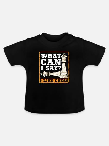 Schach Schachspieler Schachbrett - Baby Bio-T-Shirt mit Rundhals - Schwarz