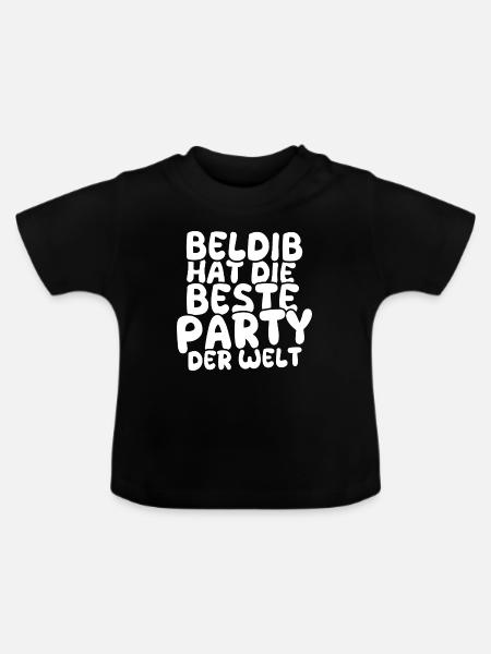 Feiern Beldib - Baby Bio-T-Shirt mit Rundhals - Schwarz