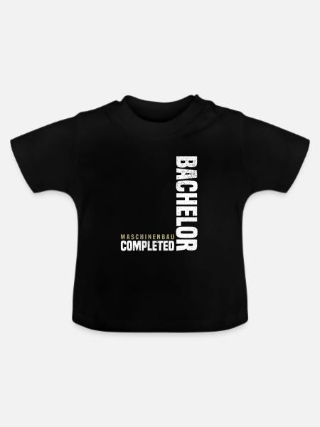 Bachelor Maschinenbau - Baby Bio-T-Shirt mit Rundhals - Schwarz