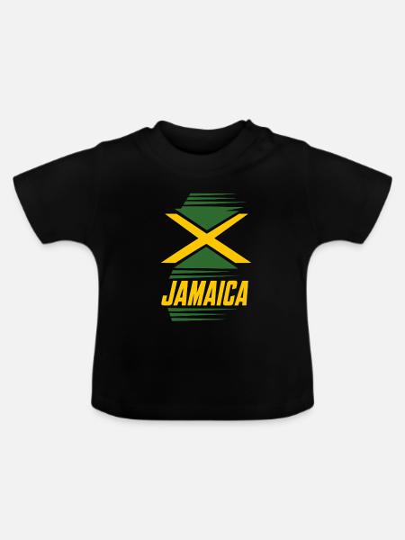 Jamaika - Baby Bio-T-Shirt mit Rundhals - Schwarz
