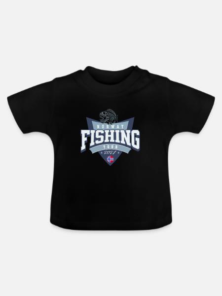 Norwegen Angeltour 2027 - Baby Bio-T-Shirt mit Rundhals - Schwarz