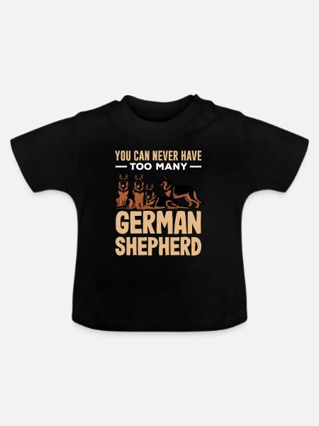 Deutscher Schäferhund - Baby Bio-T-Shirt mit Rundhals - Schwarz