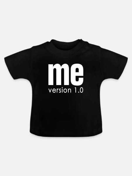 ME version 1.0 AT - Baby Bio-T-Shirt mit Rundhals - Schwarz