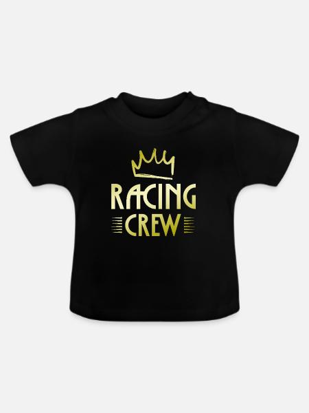 Racing Crew - Baby Bio-T-Shirt mit Rundhals - Schwarz