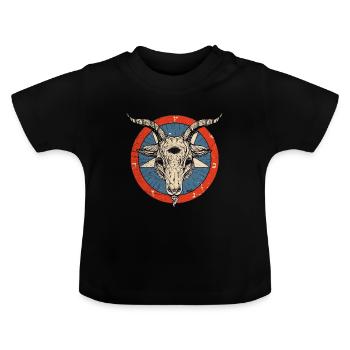 Sigil Of Baphomet - Halloween Devil 666 Pentacle - Baby Organic T-Shirt with Round Neck - black - Front