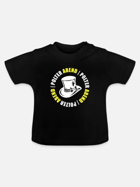 Polterabend Junggesellenabschied - Baby Bio-T-Shirt mit Rundhals - Schwarz