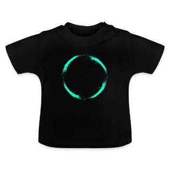 Kreis Türkis Design Neu Variante Vektor Rund - Baby biologisch T-shirt met ronde hals - zwart - Voor