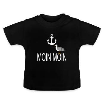 Moin Moin - T-shirt bio col rond Bébé - noir - Devant
