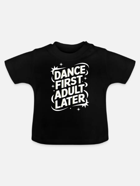 Tanzen Tänzer Tanzen - Baby Bio-T-Shirt mit Rundhals - Schwarz