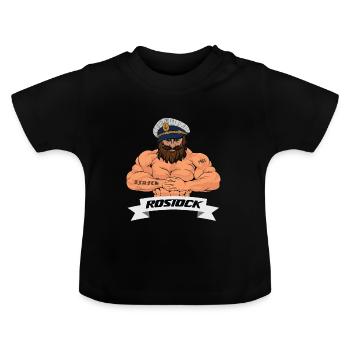 Rostocker Matrose - Baby Bio-T-Shirt mit Rundhals - Schwarz - Vorne