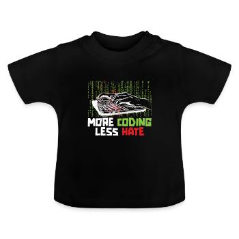 Programmer Coder Software Developer - Baby Organic T-Shirt with Round Neck - black - Front