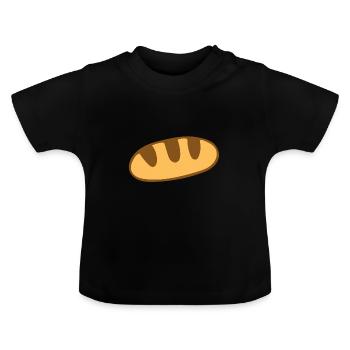 Brot - Baby Bio-T-Shirt mit Rundhals - Schwarz - Vorne