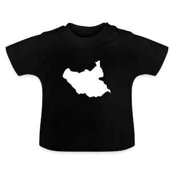 Drapeau de la carte du Soudan - T-shirt bio col rond Bébé - noir - Devant