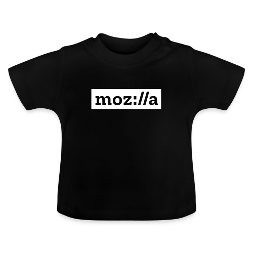 mozilla logo white - Baby Organic T-Shirt with Round Neck