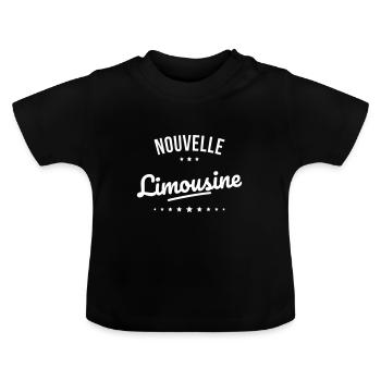 Nouvelle Limousine - Idée cadeau bébé - T-shirt bio col rond Bébé - noir - Devant