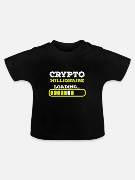Krypto Bitcoin Bitcoins Crypto Blockchain - Baby Bio-T-Shirt mit Rundhals - Schwarz
