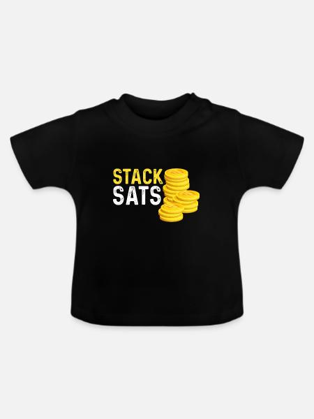Stack sats - Baby Bio-T-Shirt mit Rundhals - Schwarz