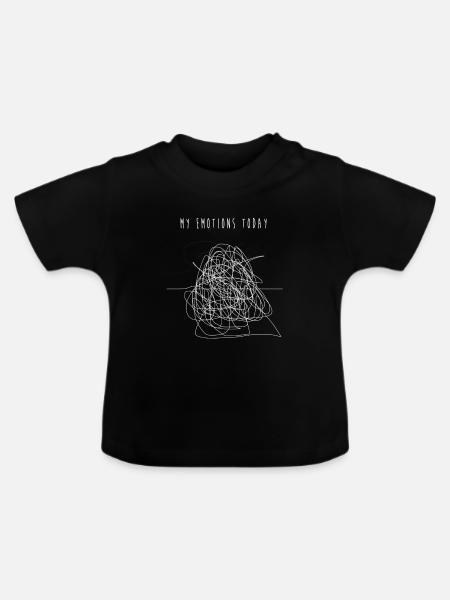 Emotion Gefühle - Baby Bio-T-Shirt mit Rundhals - Schwarz