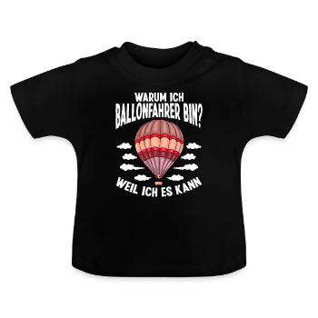 Vol en montgolfière Montgolfière Montgolfière - T-shirt bio col rond Bébé - noir - Devant