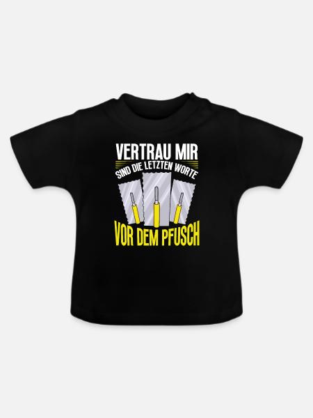 Fliesenleger Plattenleger Beruf Handwerker - Baby Bio-T-Shirt mit Rundhals - Schwarz