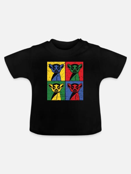 lemur - Baby Bio-T-Shirt mit Rundhals - Schwarz