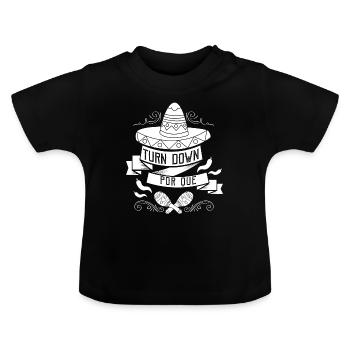 Mexicain mexicain sombrero énonciation drôle - T-shirt bio col rond Bébé - noir - Devant