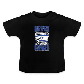 Israel - Baby Bio-T-Shirt mit Rundhals - Schwarz - Vorne