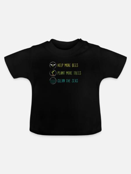Naturliebhaber - Baby Bio-T-Shirt mit Rundhals - Schwarz