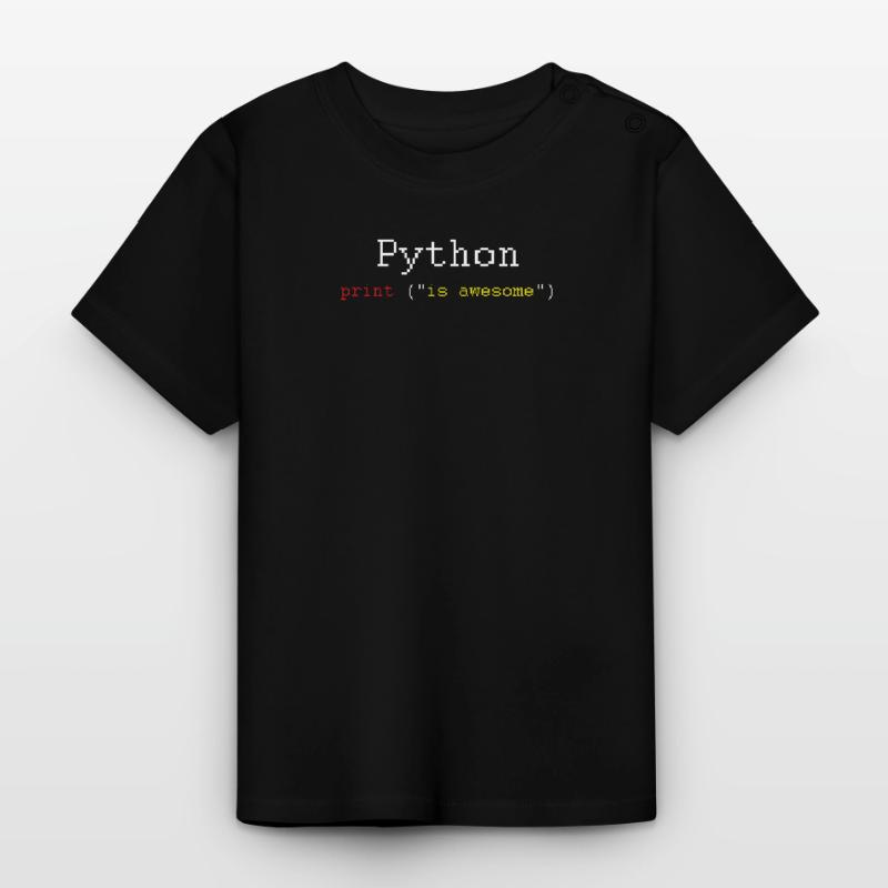 Python HTML Sprachcodierer Codierungsprogrammierer Geschenk Baby Bio-T-Shirt mit Rundhals