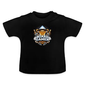 Brettspiel - Baby Bio-T-Shirt mit Rundhals - Schwarz - Vorne