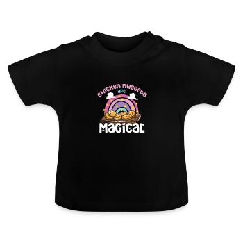 Chicken Nuggets Poulet Pépite - T-shirt bio col rond Bébé - noir - Devant