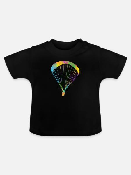 Paragleiter Gleitschirmfliegen Paragleiten - Baby Bio-T-Shirt mit Rundhals - Schwarz