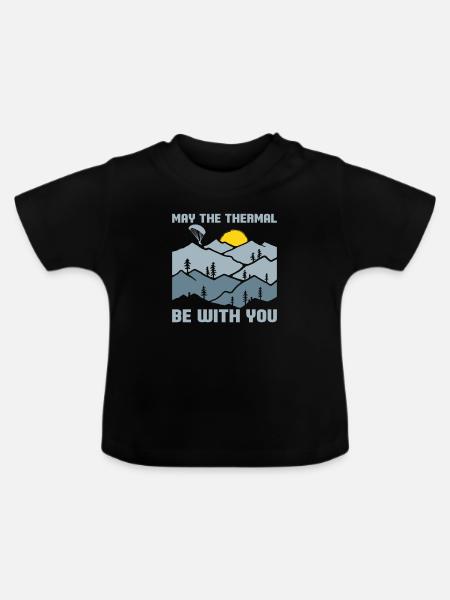 Paragleiter Gleitschirmfliegen Paragleiten - Baby Bio-T-Shirt mit Rundhals - Schwarz