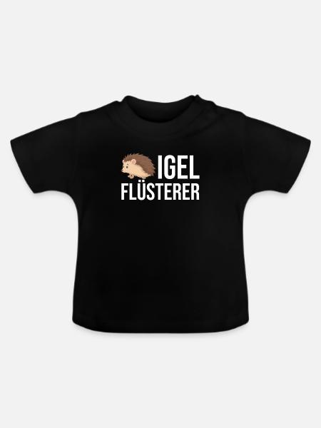 Igel - Baby Bio-T-Shirt mit Rundhals - Schwarz