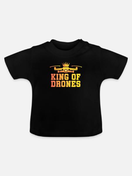 Drone Dronenpilot Quadrocopter - Baby Bio-T-Shirt mit Rundhals - Schwarz