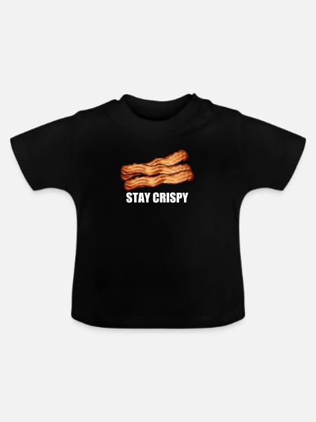 Bacon Speck Frühstück - Baby Bio-T-Shirt mit Rundhals - Schwarz