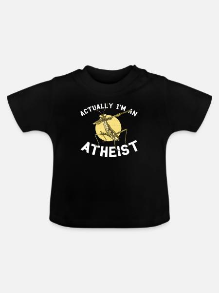 Gottesanbeterin - Baby Bio-T-Shirt mit Rundhals - Schwarz