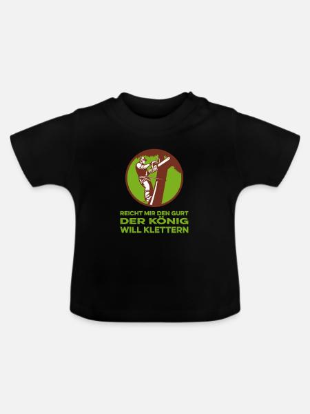 Baumklettern Baumpfleger Arborist Baumkletterer - Baby Bio-T-Shirt mit Rundhals - Schwarz