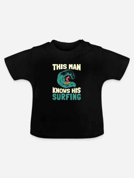 Surfen Wellenreiter Surfer - Baby Bio-T-Shirt mit Rundhals - Schwarz