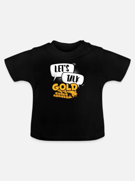 Goldbergbau Goldmine - Baby Bio-T-Shirt mit Rundhals - Schwarz