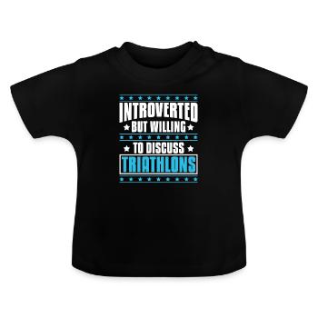 Triathlon - Baby Organic T-Shirt with Round Neck - black - Front