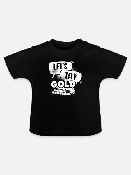 Goldbergbau Goldmine - Baby Bio-T-Shirt mit Rundhals - Schwarz