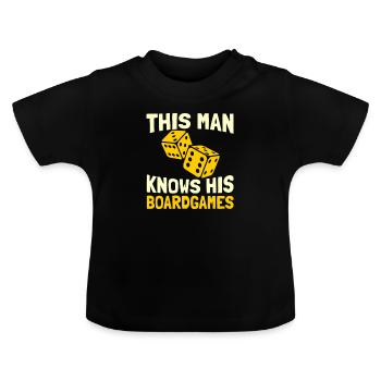 Brettspiel - Baby Bio-T-Shirt mit Rundhals - Schwarz - Vorne