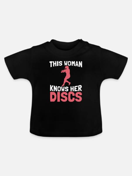 Frisbee Golf - Baby Bio-T-Shirt mit Rundhals - Schwarz