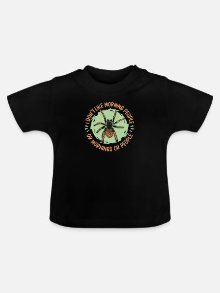 Spinne Haustier - Baby Bio-T-Shirt mit Rundhals - Schwarz