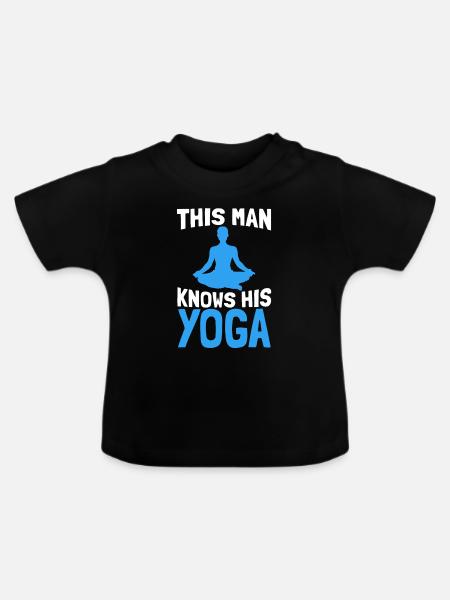 Yoga Yogi - Baby Bio-T-Shirt mit Rundhals - Schwarz